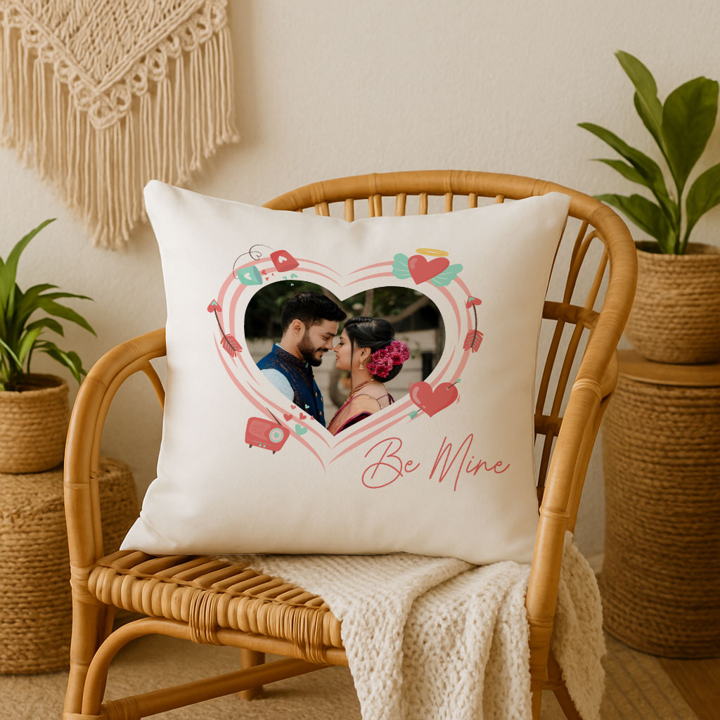 “Be Mine” Personalized Photo Cushion