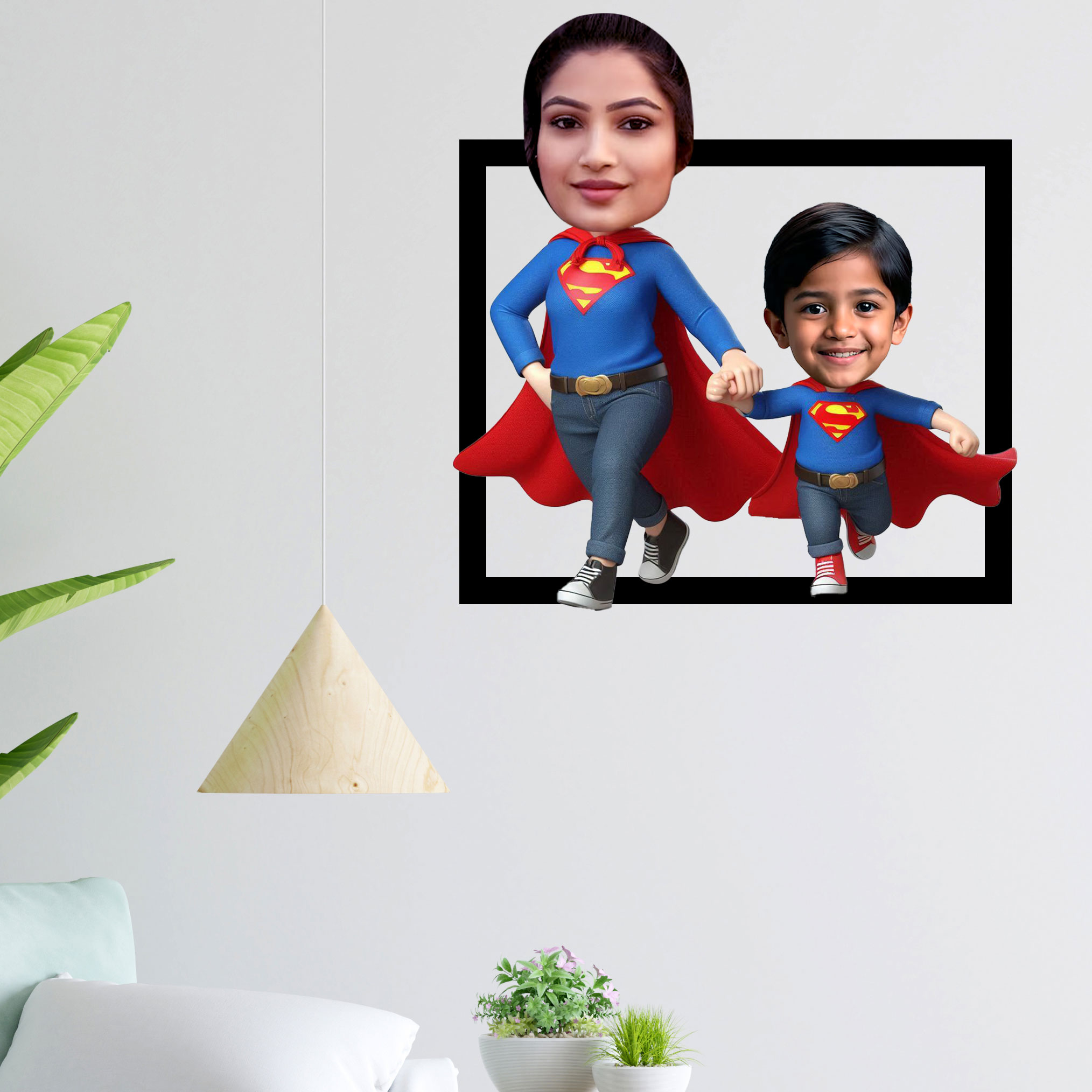 Super Duo – Personalized Caricature Frame (Mom & Kid Edition)