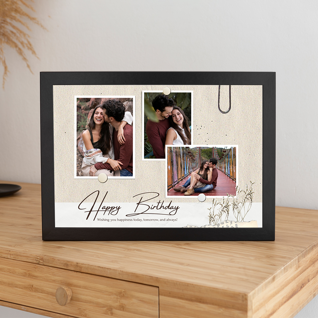 Birthday Bliss Trio Custom Photo Frame