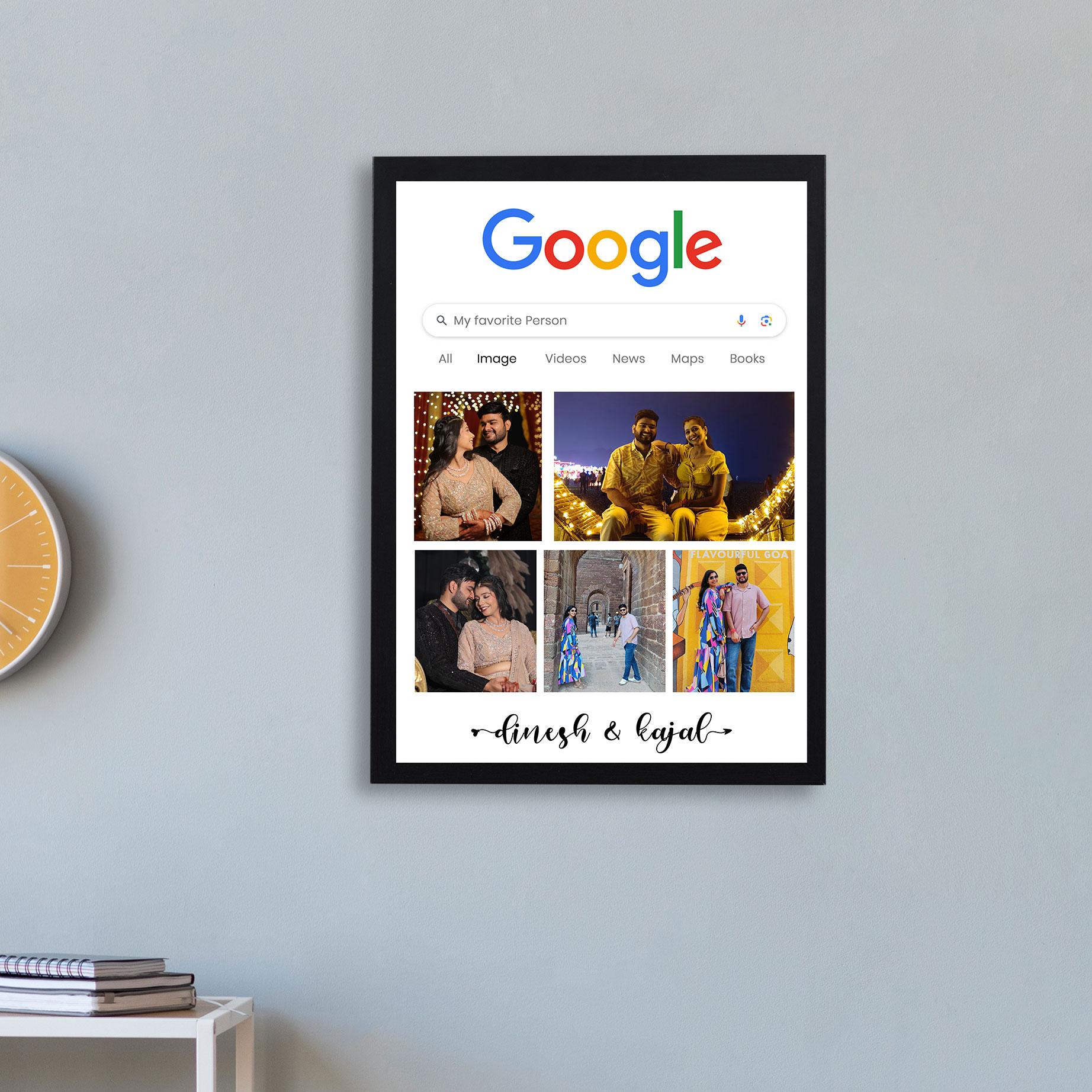 “Google Love Search” Personalized Wall Frame