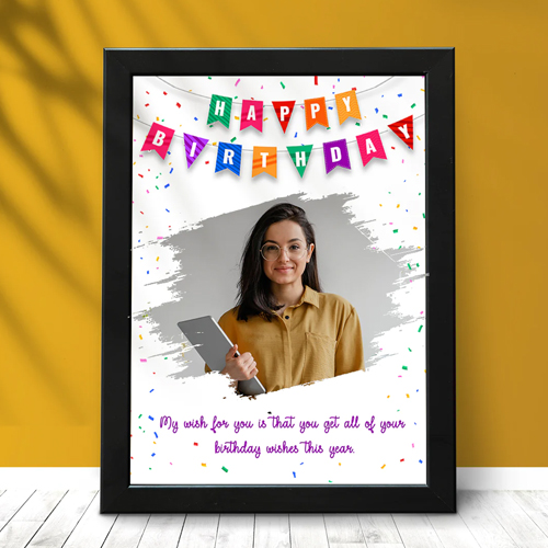 Happy Birthday Personalised Frame